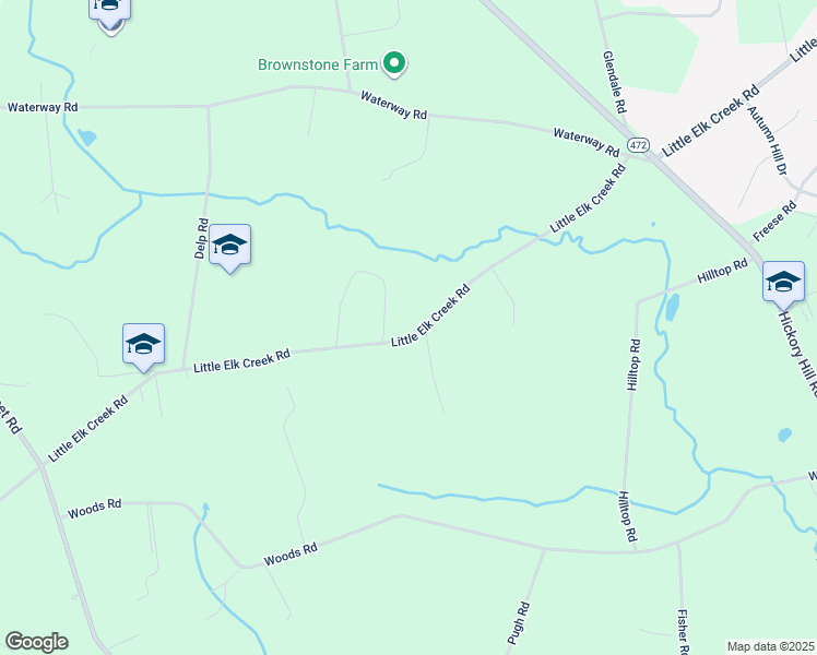 map of restaurants, bars, coffee shops, grocery stores, and more near 952 Little Elk Creek Road in Oxford