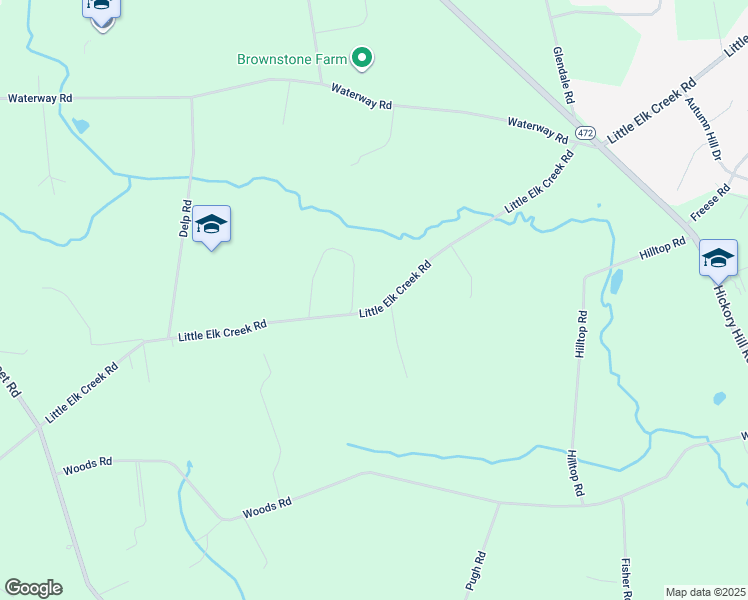 map of restaurants, bars, coffee shops, grocery stores, and more near 952 Little Elk Creek Road in Oxford
