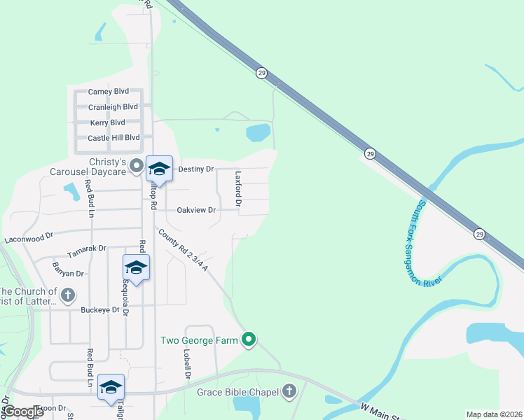 map of restaurants, bars, coffee shops, grocery stores, and more near 4112 Blair Drive in Springfield