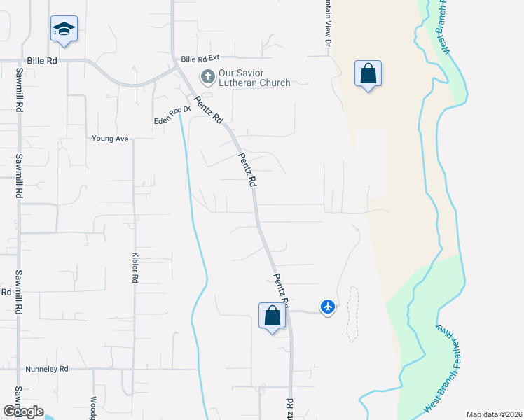 map of restaurants, bars, coffee shops, grocery stores, and more near 1860 Norwood Drive in Paradise