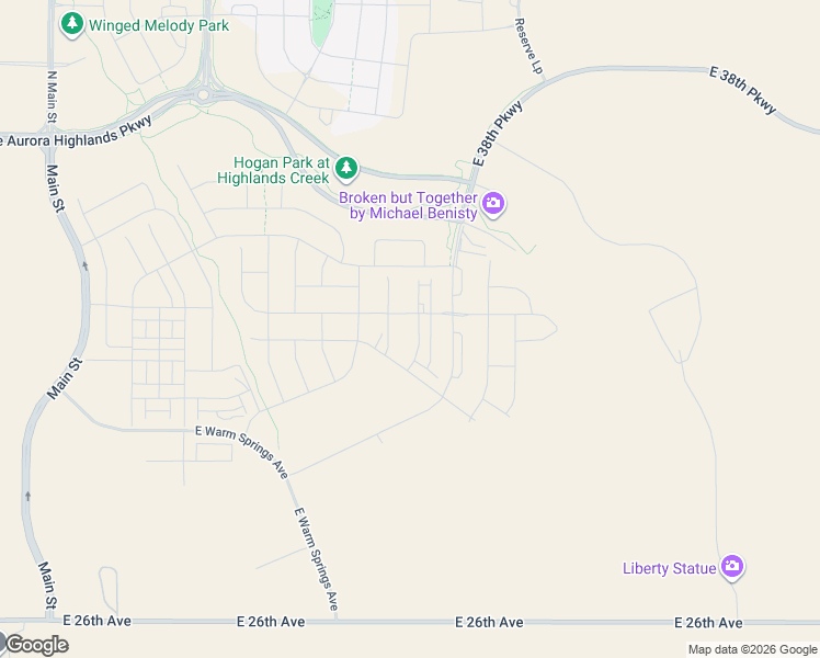 map of restaurants, bars, coffee shops, grocery stores, and more near 3371 Haleyville Court in Aurora