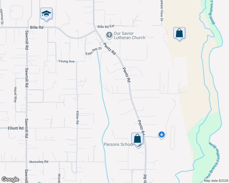 map of restaurants, bars, coffee shops, grocery stores, and more near 1789 Heynen Road in Paradise