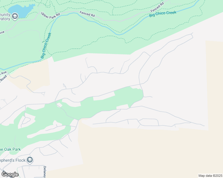 map of restaurants, bars, coffee shops, grocery stores, and more near 3386 Canyon Oaks Terrace in Chico