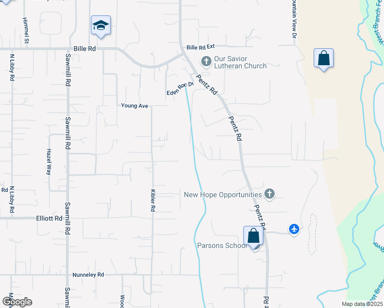 map of restaurants, bars, coffee shops, grocery stores, and more near 1772 Heynen Road in Paradise