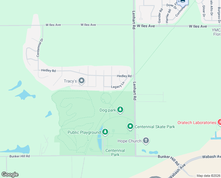 map of restaurants, bars, coffee shops, grocery stores, and more near Legacy Lane in Springfield