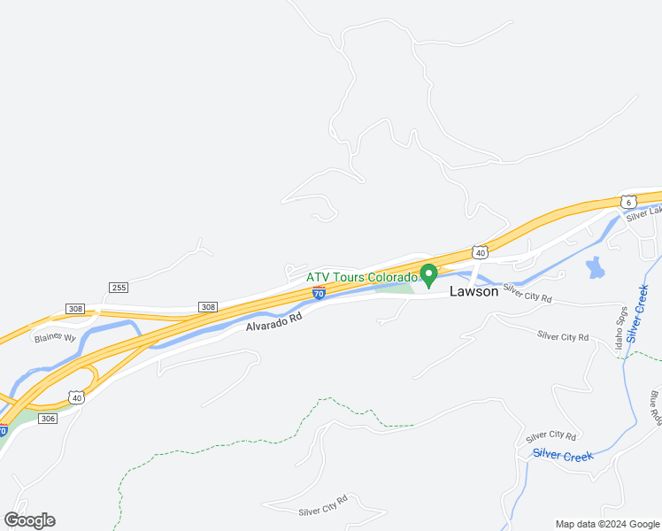 map of restaurants, bars, coffee shops, grocery stores, and more near 2697 County Road 308 in Idaho Springs