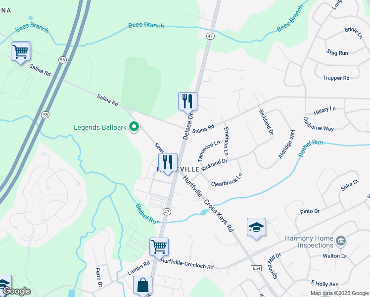 map of restaurants, bars, coffee shops, grocery stores, and more near 316 Delsea Drive in Washington Township