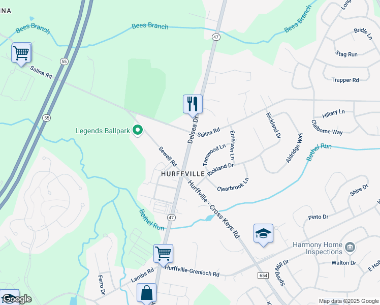map of restaurants, bars, coffee shops, grocery stores, and more near 316 Delsea Drive in Washington Township