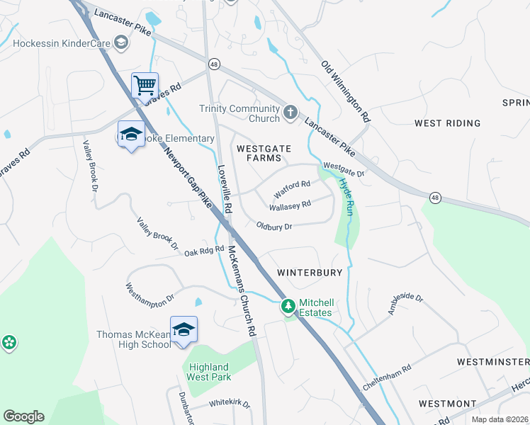 map of restaurants, bars, coffee shops, grocery stores, and more near 133 Oldbury Drive in Wilmington