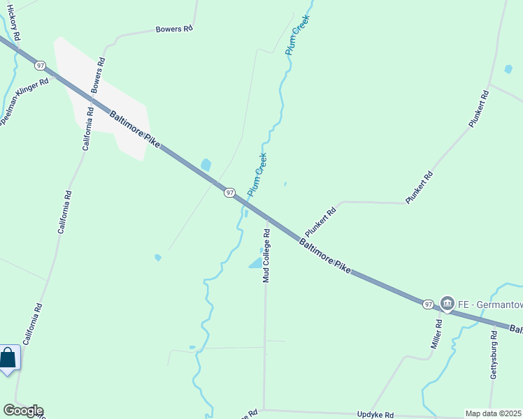 map of restaurants, bars, coffee shops, grocery stores, and more near 4084 Baltimore Pike in Littlestown