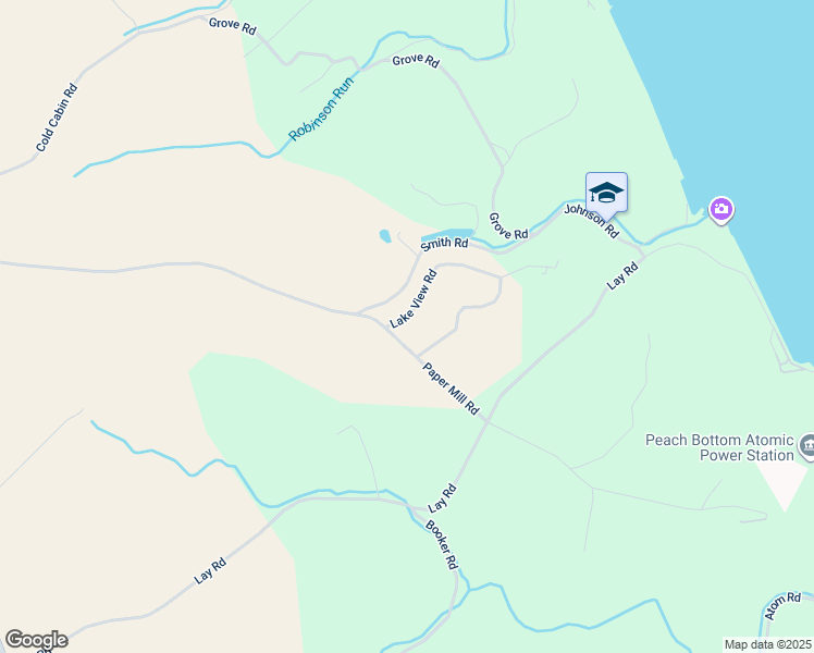 map of restaurants, bars, coffee shops, grocery stores, and more near 20 Lake View Road in Delta