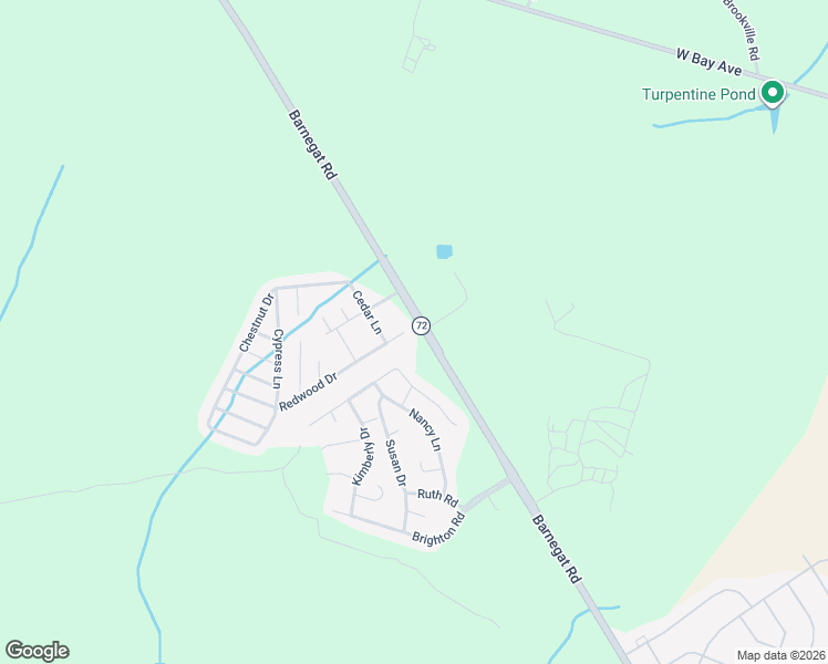 map of restaurants, bars, coffee shops, grocery stores, and more near 99 New Jersey 72 in Barnegat Township