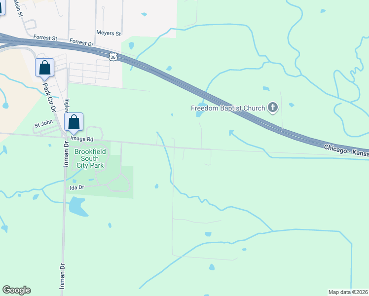 map of restaurants, bars, coffee shops, grocery stores, and more near 26546 Image Road in Brookfield