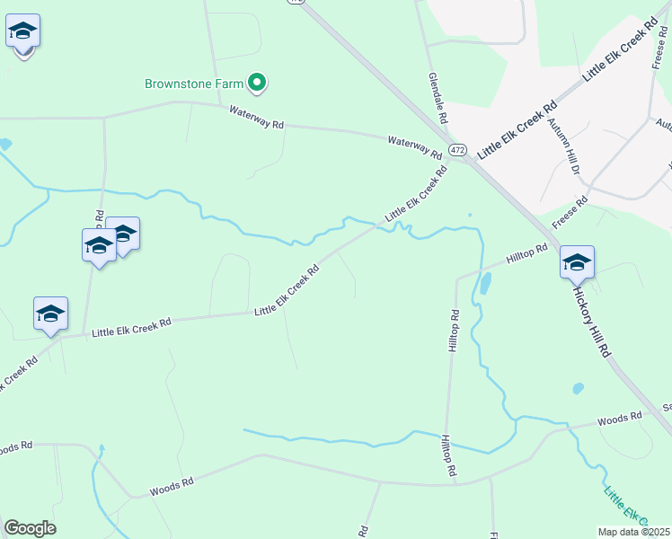 map of restaurants, bars, coffee shops, grocery stores, and more near 887 Little Elk Creek Road in Oxford