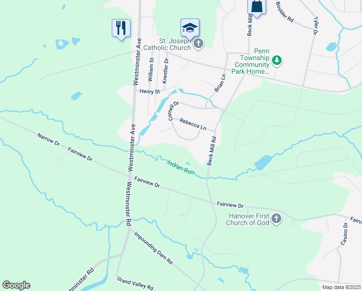 map of restaurants, bars, coffee shops, grocery stores, and more near 11 Cornell Dr in Hanover