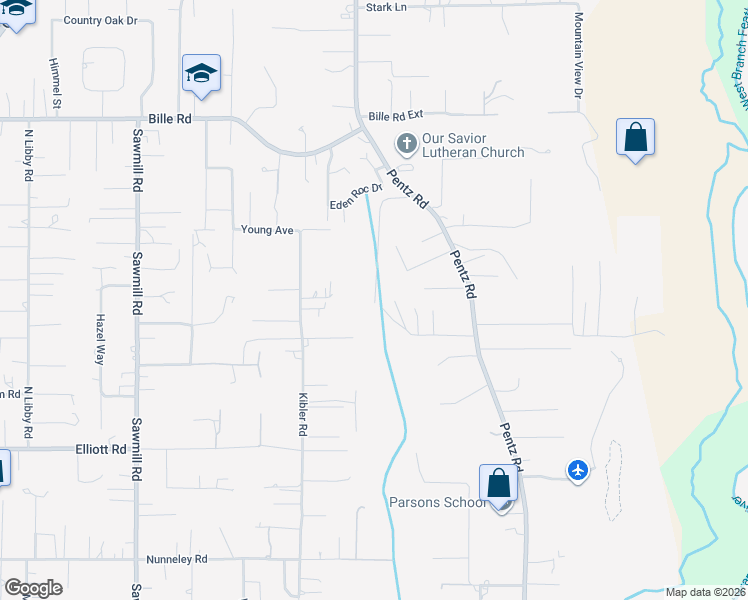 map of restaurants, bars, coffee shops, grocery stores, and more near 1770 Heynen Road in Paradise