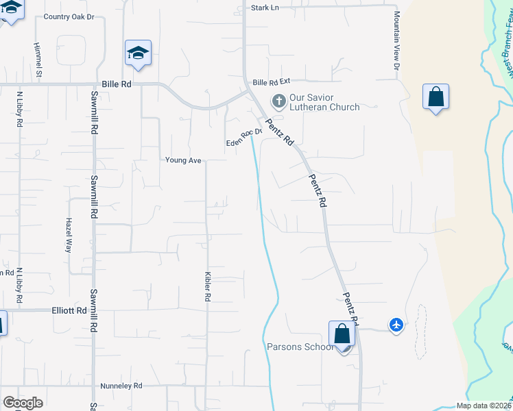 map of restaurants, bars, coffee shops, grocery stores, and more near 1770 Heynen Road in Paradise