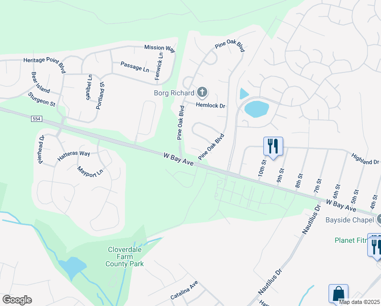 map of restaurants, bars, coffee shops, grocery stores, and more near 9 Ivy Court in Barnegat Township