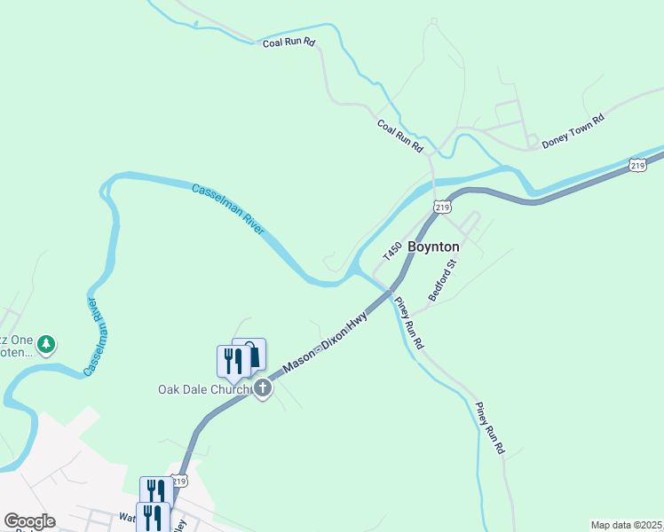 map of restaurants, bars, coffee shops, grocery stores, and more near 202 Yommer Lane in Salisbury