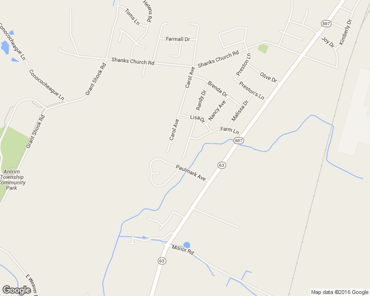 map of restaurants, bars, coffee shops, grocery stores, and more near 12487 Randy Drive in Greencastle