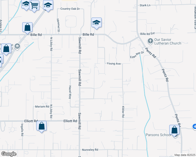 map of restaurants, bars, coffee shops, grocery stores, and more near 1600 Rowyn Circle in Paradise