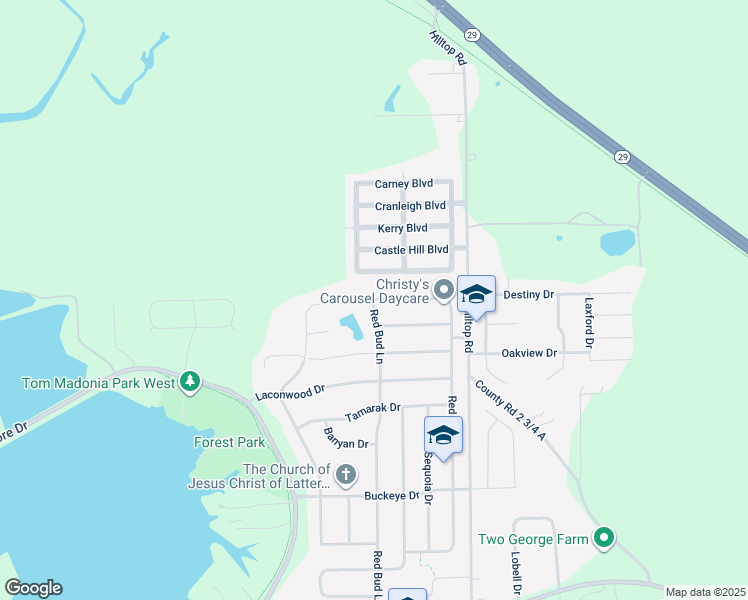map of restaurants, bars, coffee shops, grocery stores, and more near 100 White Pine Drive in Springfield