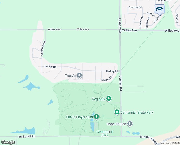 map of restaurants, bars, coffee shops, grocery stores, and more near 5704 Hedley Road in Springfield