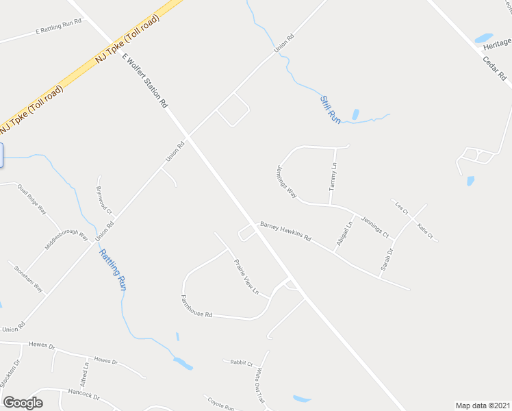 map of restaurants, bars, coffee shops, grocery stores, and more near 160 East Wolfert Station Road in Mickleton