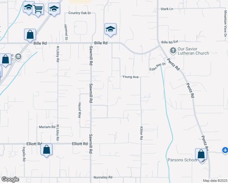 map of restaurants, bars, coffee shops, grocery stores, and more near 1600 Rowyn Circle in Paradise