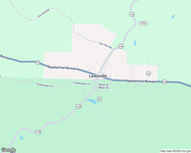 map of restaurants, bars, coffee shops, grocery stores, and more near 46089 Ohio 145 in Lewisville