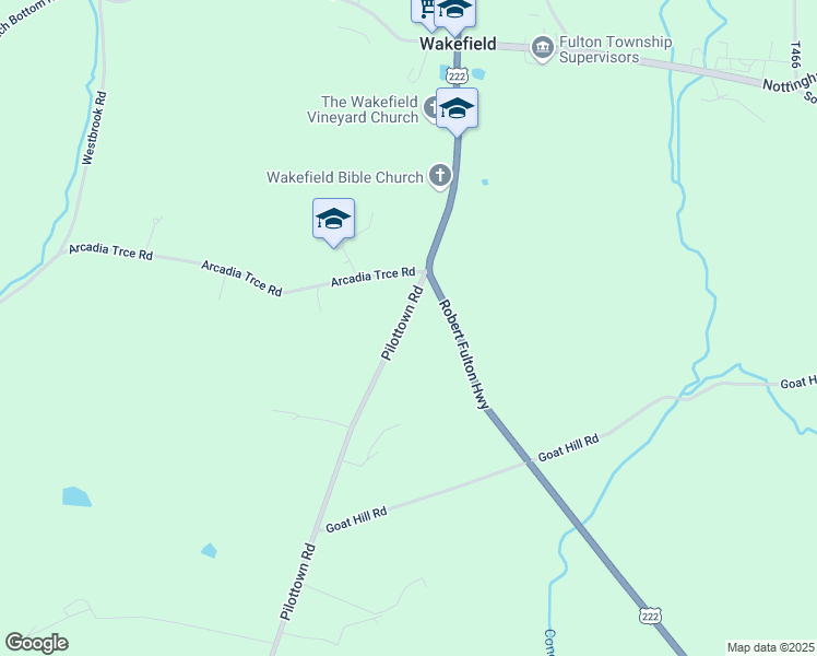 map of restaurants, bars, coffee shops, grocery stores, and more near 107 Pilottown Road in Peach Bottom