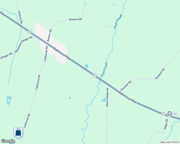 map of restaurants, bars, coffee shops, grocery stores, and more near 4004 Baltimore Pike in Littlestown