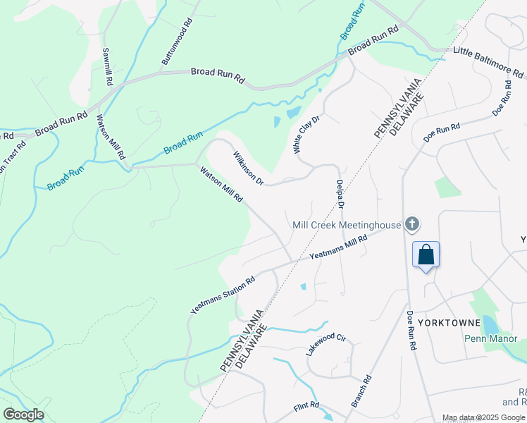 map of restaurants, bars, coffee shops, grocery stores, and more near 120 Watson Mill Road in Landenberg