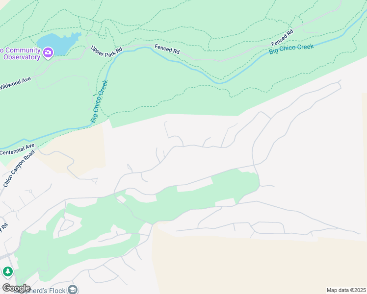 map of restaurants, bars, coffee shops, grocery stores, and more near Shadybrook Lane in Chico