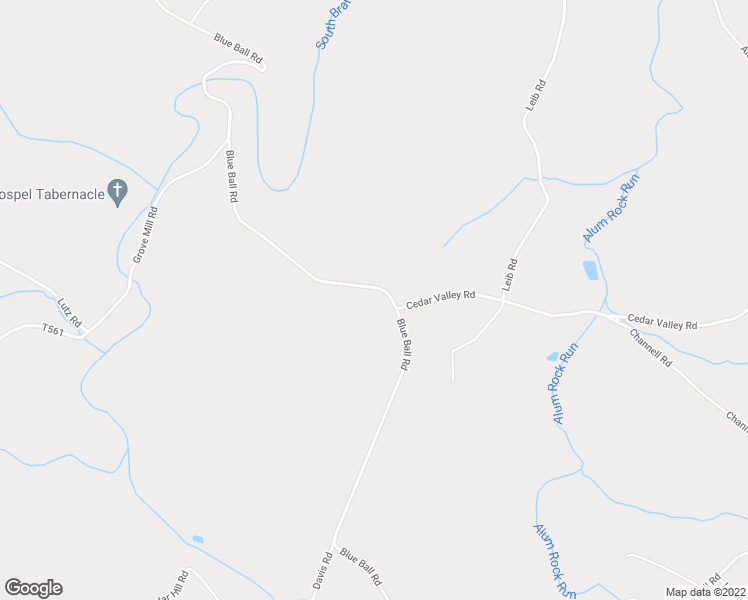 map of restaurants, bars, coffee shops, grocery stores, and more near 1052 Blue Ball Road in New Park