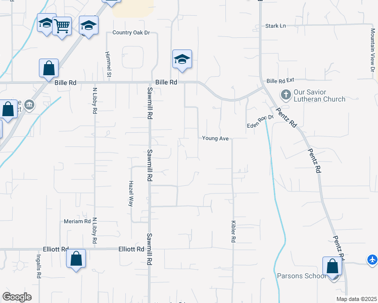 map of restaurants, bars, coffee shops, grocery stores, and more near 6042 Supreme Court in Paradise