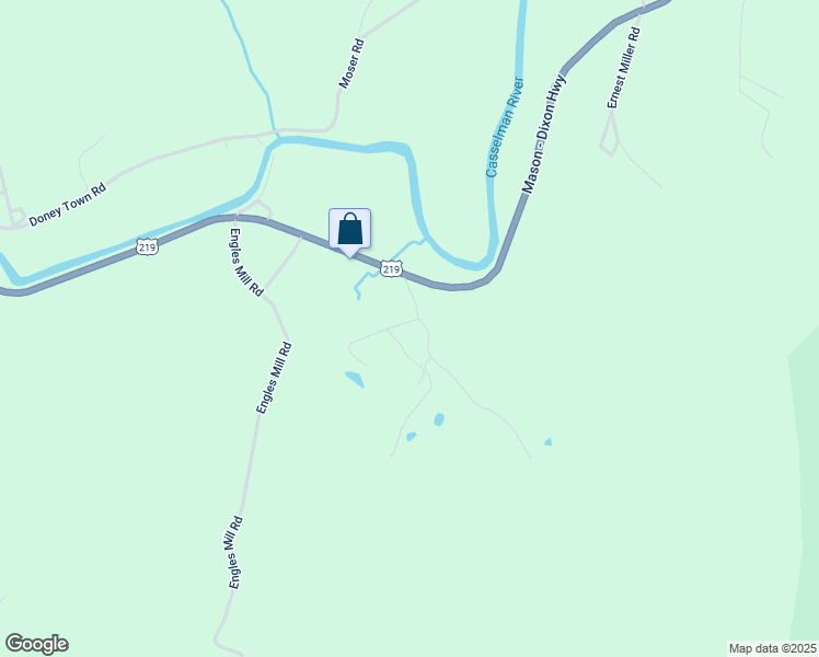 map of restaurants, bars, coffee shops, grocery stores, and more near 144 Grove Road in Meyersdale