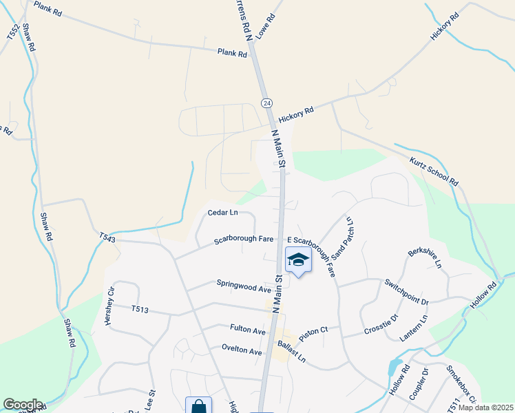 map of restaurants, bars, coffee shops, grocery stores, and more near 11 Cedar Ln in Stewartstown