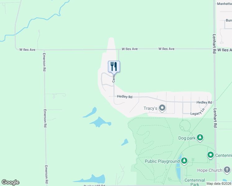 map of restaurants, bars, coffee shops, grocery stores, and more near 2705 Centennial Drive in Springfield