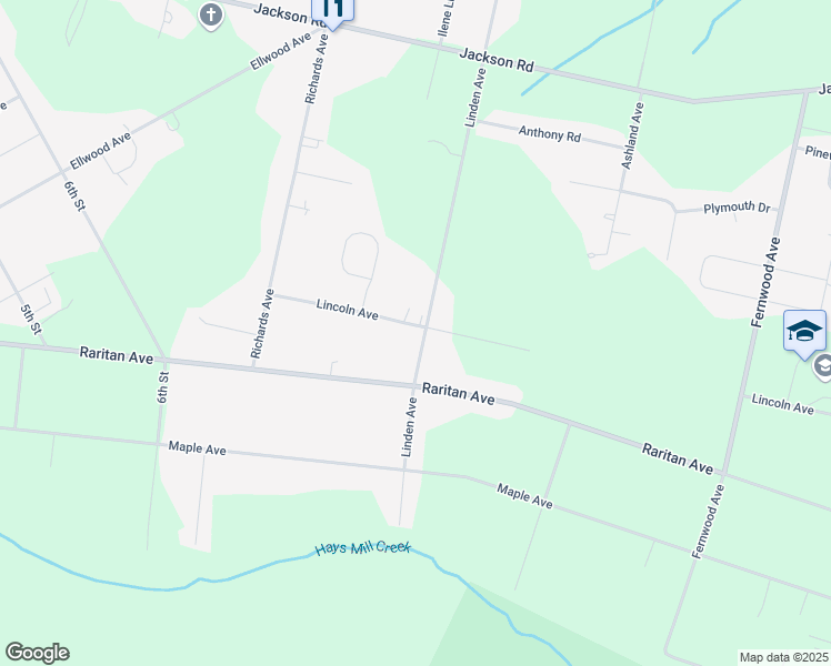 map of restaurants, bars, coffee shops, grocery stores, and more near 2285 Linden Avenue in Atco