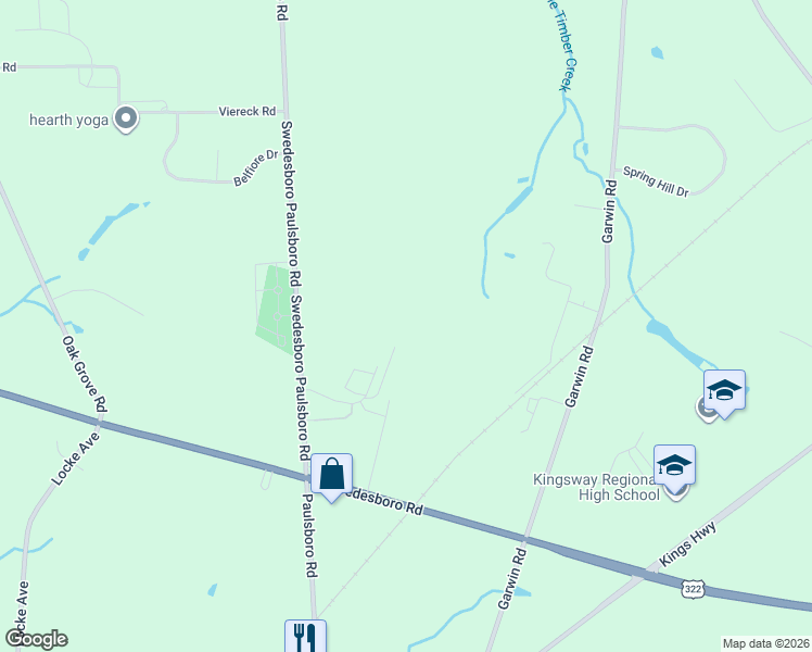 map of restaurants, bars, coffee shops, grocery stores, and more near 50 Gilchris Drive in Woolwich Township