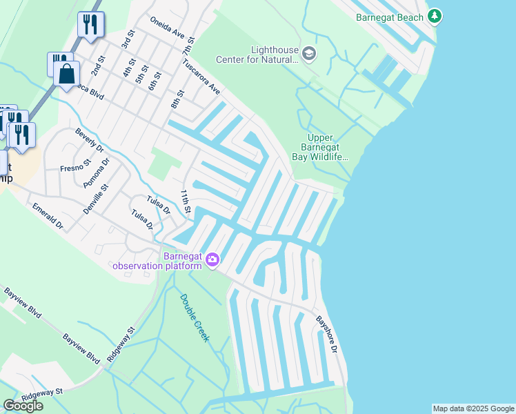 map of restaurants, bars, coffee shops, grocery stores, and more near 109 Englewood Avenue in Ocean Township