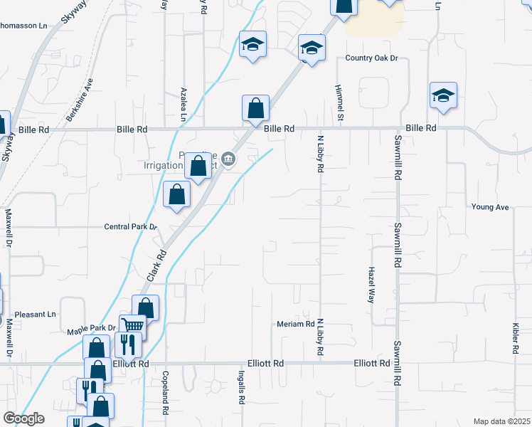 map of restaurants, bars, coffee shops, grocery stores, and more near 1351 Orput Lane in Paradise