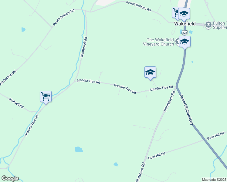 map of restaurants, bars, coffee shops, grocery stores, and more near 146 Arcadia Trce in Peach Bottom