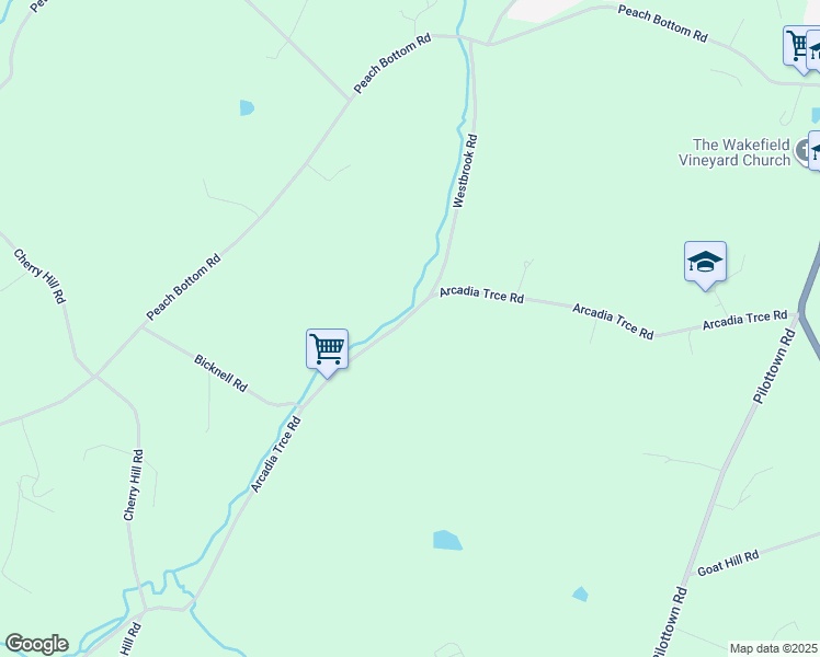map of restaurants, bars, coffee shops, grocery stores, and more near 190 Arcadia Trce in Peach Bottom