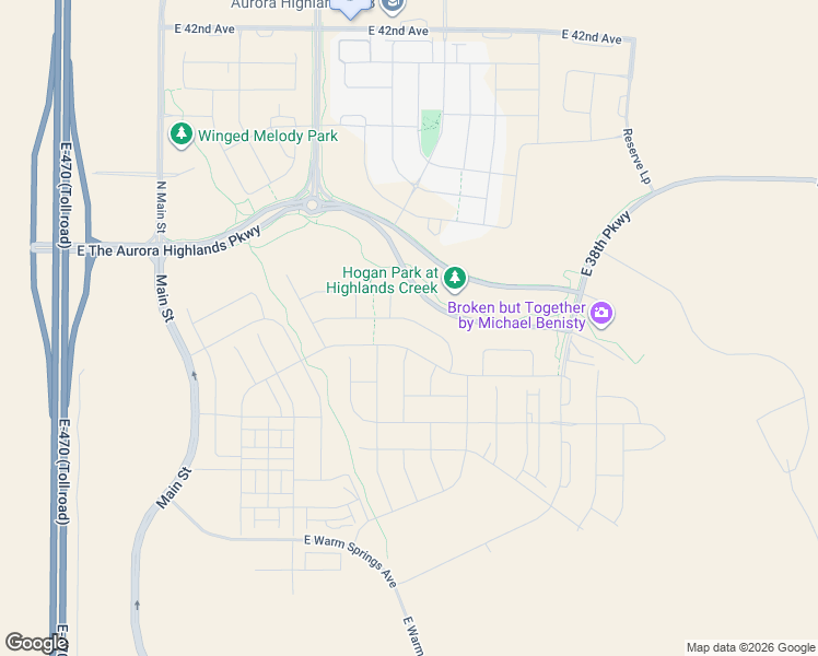 map of restaurants, bars, coffee shops, grocery stores, and more near 3375-3599 Harvest Road in Aurora