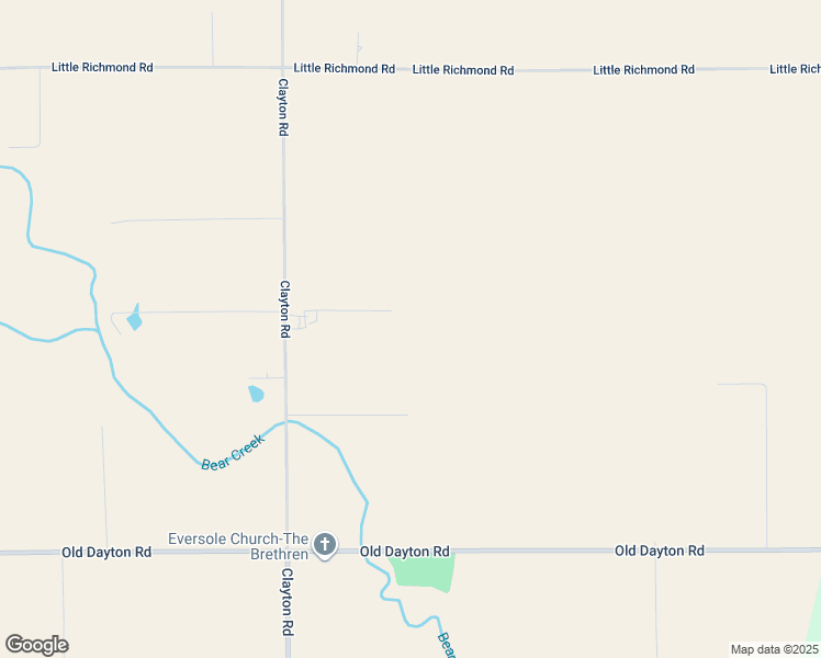 map of restaurants, bars, coffee shops, grocery stores, and more near 1282 Clayton Road in Brookville