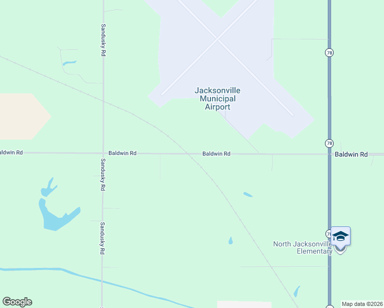 map of restaurants, bars, coffee shops, grocery stores, and more near 1919 Baldwin Road in Jacksonville