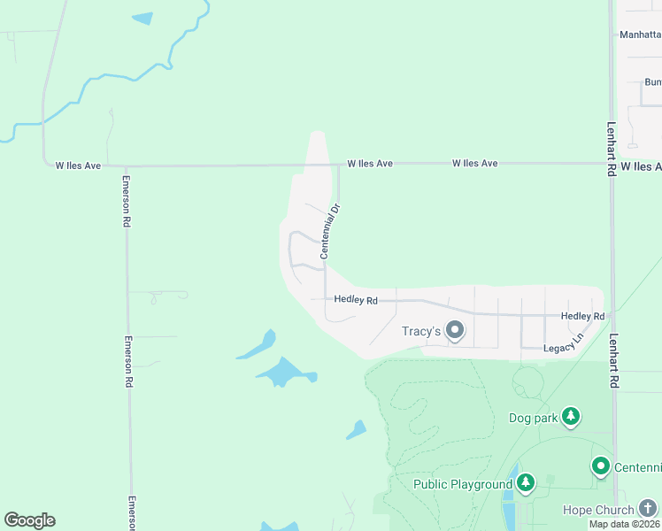 map of restaurants, bars, coffee shops, grocery stores, and more near 2705 Centennial Drive in Springfield