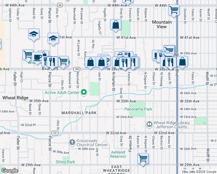 map of restaurants, bars, coffee shops, grocery stores, and more near in 